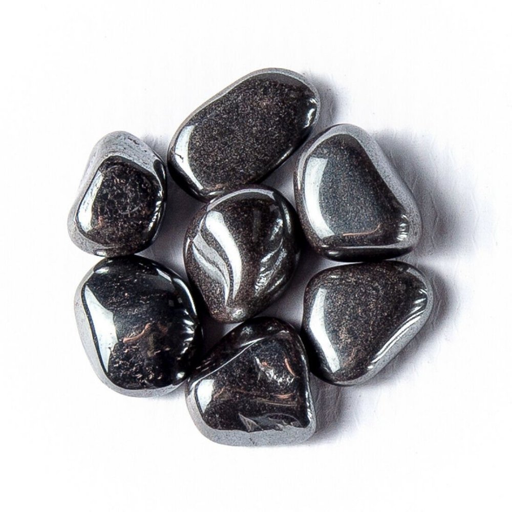 50g Tumbled Hematite Gemstone Crystals 5-9 Stones Silver Gems Rock Specimens